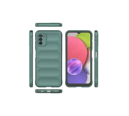 Samsung Galaxy A03S Kılıf Optimum Silikon - Koyu Yeşil