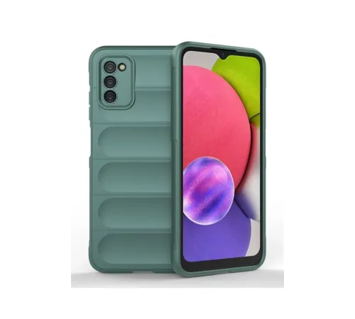 Samsung Galaxy A03S Kılıf Optimum Silikon - Koyu Yeşil