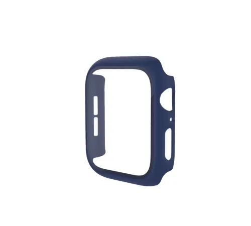 Apple Watch 41mm Camlı Kasa Ekran Koruyucu - Mavi
