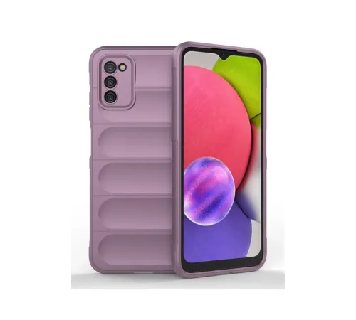Samsung Galaxy A03S Kılıf Optimum Silikon - Mor