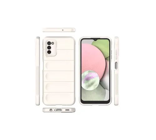 Samsung Galaxy A03S Kılıf Optimum Silikon - Krem