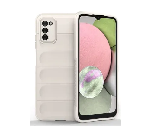 Samsung Galaxy A03S Kılıf Optimum Silikon - Krem