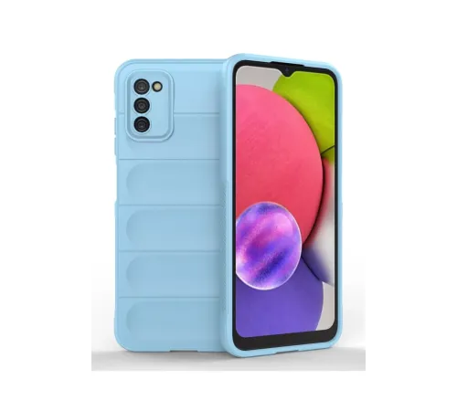 Samsung Galaxy A03S Kılıf Optimum Silikon - Sky Blue