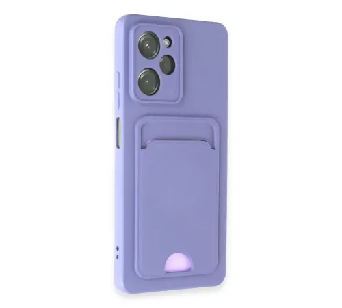 Xiaomi Poco X5 Pro 5G Kılıf Kelvin Kartvizitli Silikon - Lila
