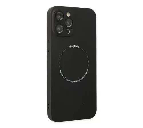 Apple iPhone 12 Pro Kılıf Jack Magneticsafe Lens Silikon - Siyah