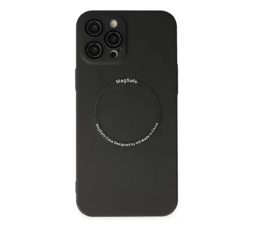 Apple iPhone 12 Pro Kılıf Jack Magneticsafe Lens Silikon - Siyah