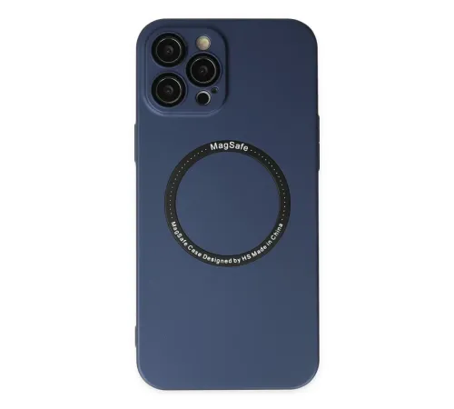 Apple iPhone 12 Pro Kılıf Jack Magneticsafe Lens Silikon - Lacivert