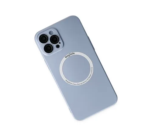 Apple iPhone 12 Pro Kılıf Jack Magneticsafe Lens Silikon - Sierra Blue