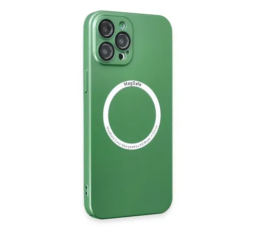 Apple iPhone 12 Pro Kılıf Jack Magneticsafe Lens Silikon - Yeşil