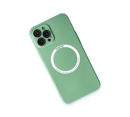 Apple iPhone 12 Pro Kılıf Jack Magneticsafe Lens Silikon - Yeşil