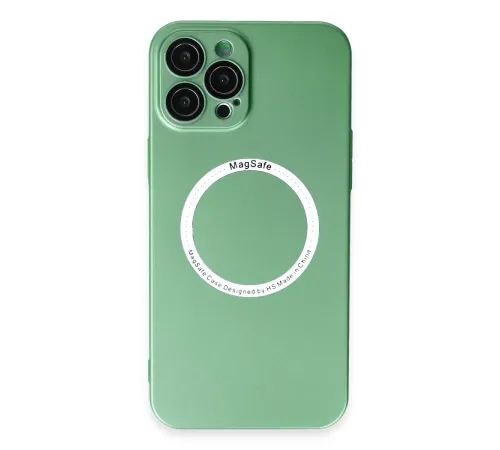 Apple iPhone 12 Pro Kılıf Jack Magneticsafe Lens Silikon - Yeşil
