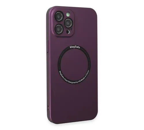 Apple iPhone 12 Pro Kılıf Jack Magneticsafe Lens Silikon - Mürdüm