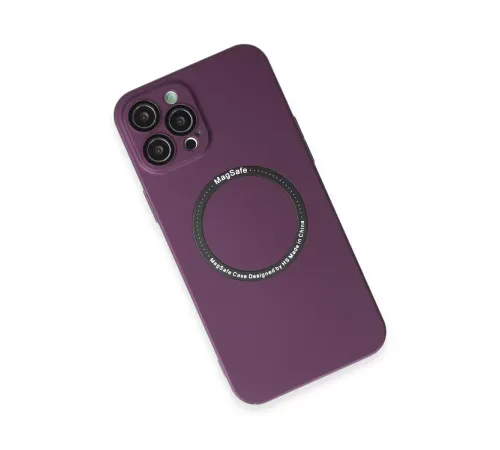 Apple iPhone 12 Pro Kılıf Jack Magneticsafe Lens Silikon - Mürdüm