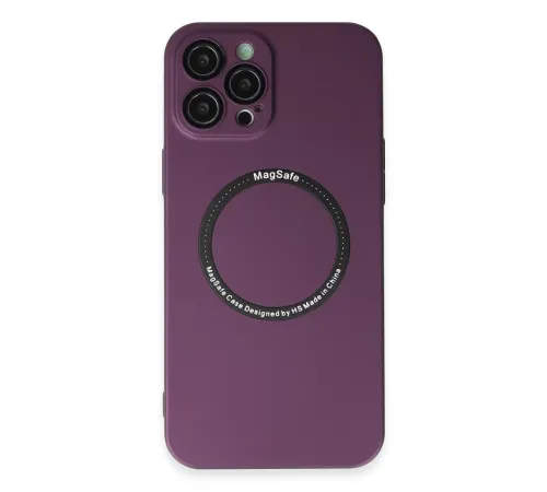 Apple iPhone 12 Pro Kılıf Jack Magneticsafe Lens Silikon - Mürdüm