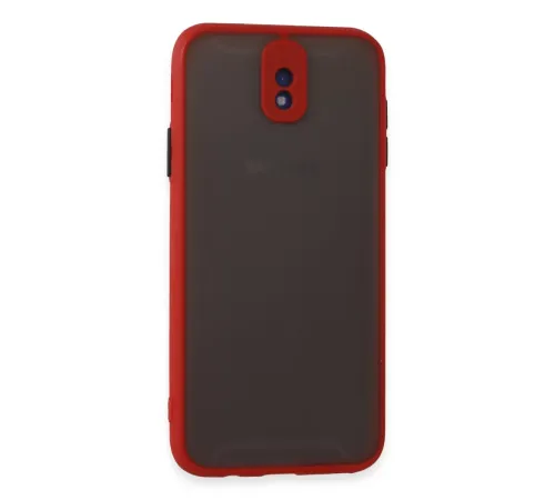 Samsung Galaxy J7 Pro / J730 Kılıf Montreal Silikon Kapak - Kırmızı