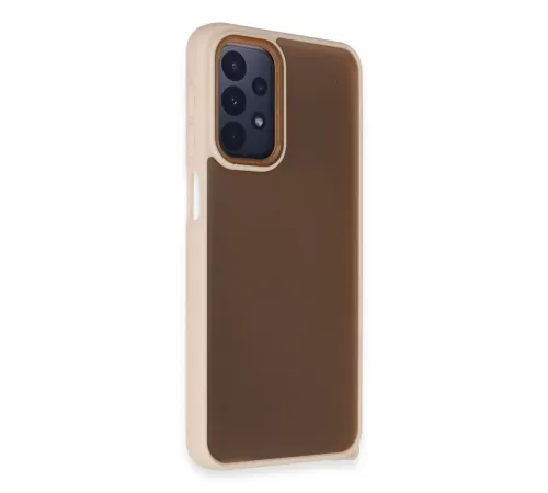 Samsung Galaxy A23 4G Kılıf Elegant Kapak - Pudra