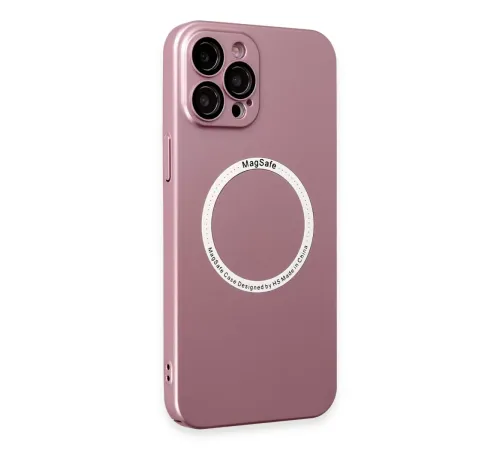 Apple iPhone 12 Pro Kılıf Jack Magneticsafe Lens Silikon - Rose Gold