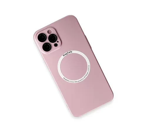 Apple iPhone 12 Pro Kılıf Jack Magneticsafe Lens Silikon - Rose Gold