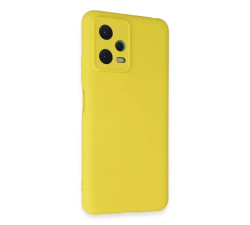 Xiaomi Redmi Note 12 5G Kılıf Nano içi Kadife Silikon - Sarı
