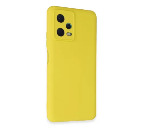 Xiaomi Redmi Note 12 5G Kılıf Nano içi Kadife Silikon - Sarı