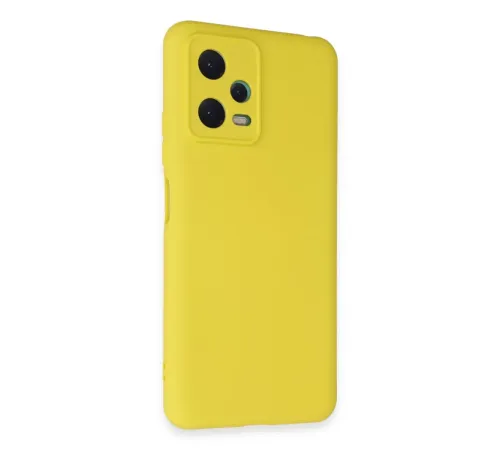 Xiaomi Redmi Note 12 5G Kılıf Nano içi Kadife Silikon - Sarı