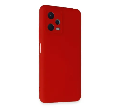 Xiaomi Redmi Note 12 5G Kılıf Nano içi Kadife Silikon - Kırmızı
