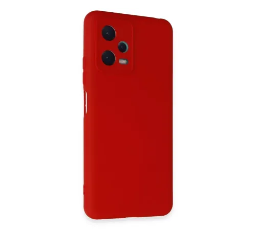 Xiaomi Redmi Note 12 5G Kılıf Nano içi Kadife Silikon - Kırmızı