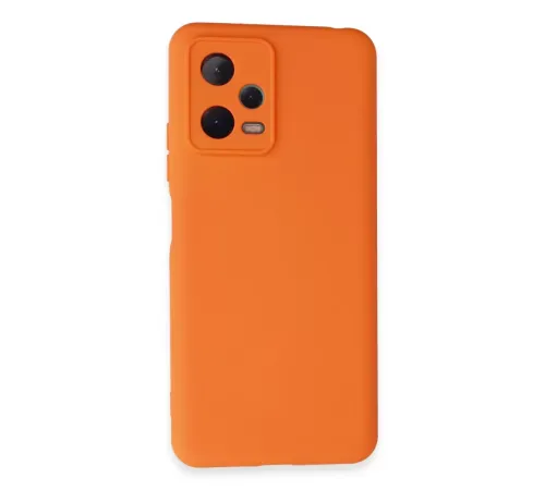 Xiaomi Redmi Note 12 5G Kılıf Nano içi Kadife Silikon - Turuncu
