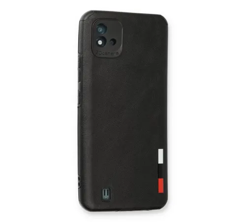 Realme C11 2021 Kılıf Loop Deri Silikon - Siyah