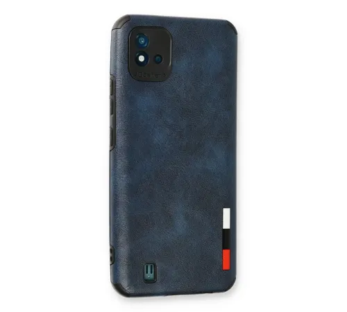 Realme C11 2021 Kılıf Loop Deri Silikon - Lacivert