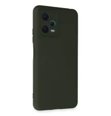 Xiaomi Redmi Note 12 5G Kılıf Nano içi Kadife Silikon - Koyu Yeşil