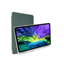 Samsung Galaxy T737 Tab S7 FE 12.4 Kılıf Kalemlikli Mars Tablet Kılıfı - Koyu Yeşil