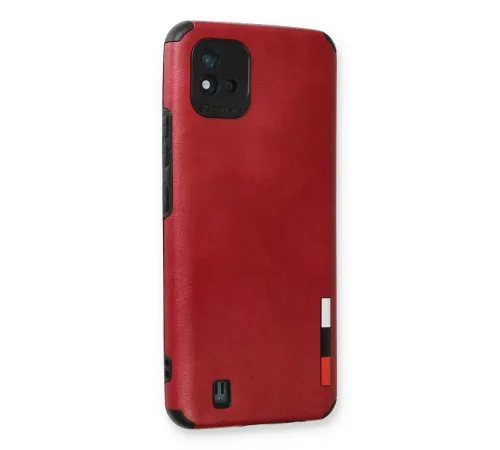 Realme C11 2021 Kılıf Loop Deri Silikon - Kırmızı