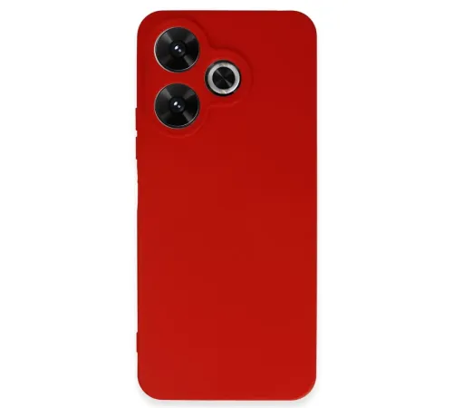 Xiaomi Redmi 13 4G Kılıf First Silikon - Kırmızı