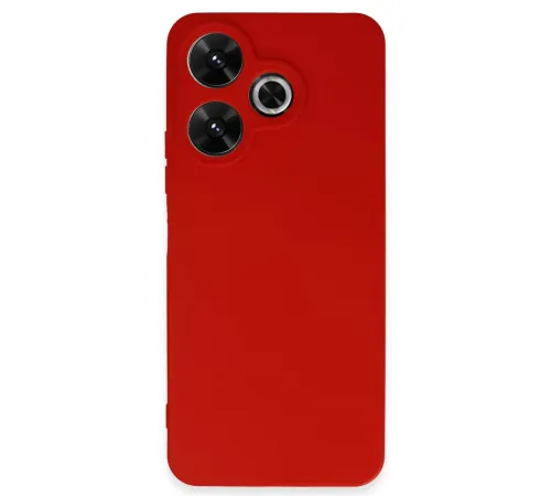 Xiaomi Redmi 13 4G Kılıf First Silikon - Kırmızı