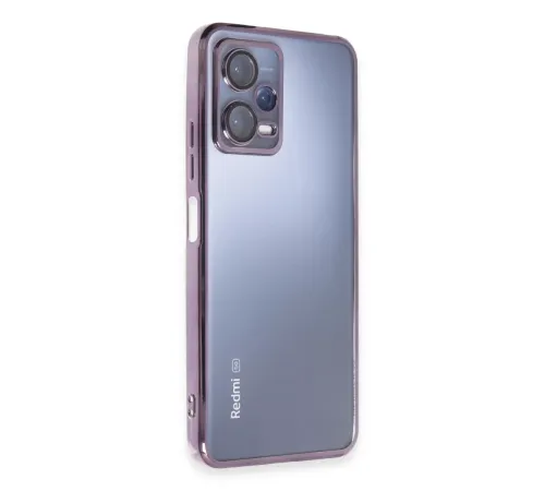 Xiaomi Redmi Note 12 5G Kılıf Lensli Silikon - Mor
