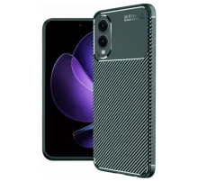 Samsung Galaxy S25 Edge Kılıf Auto Focus Karbon Kapak - Koyu Yeşil