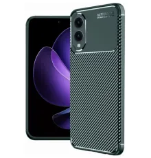 Samsung Galaxy S25 Edge Kılıf Auto Focus Karbon Kapak - Koyu Yeşil