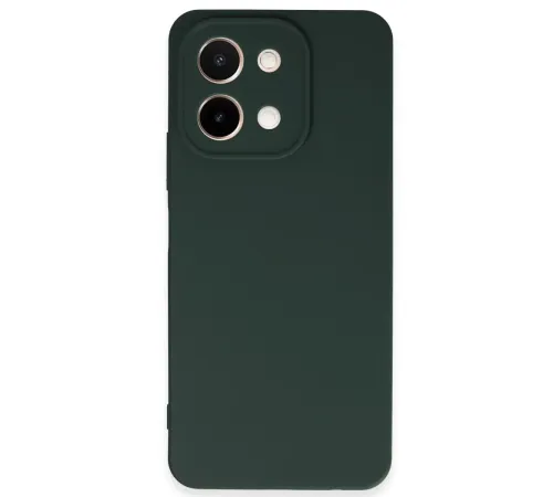 Vivo Y28 Kılıf First Silikon - Koyu Yeşil