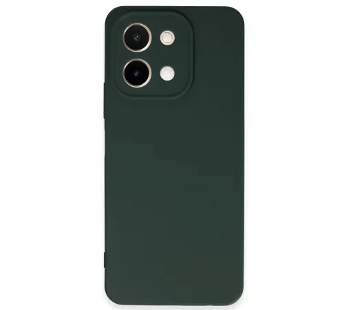 Vivo Y28 Kılıf First Silikon - Koyu Yeşil