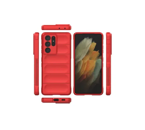 Samsung Galaxy S21 Ultra Kılıf Optimum Silikon - Kırmızı