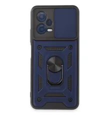 Xiaomi Redmi Note 12 5G Kılıf Pars Lens Yüzüklü Silikon - Lacivert