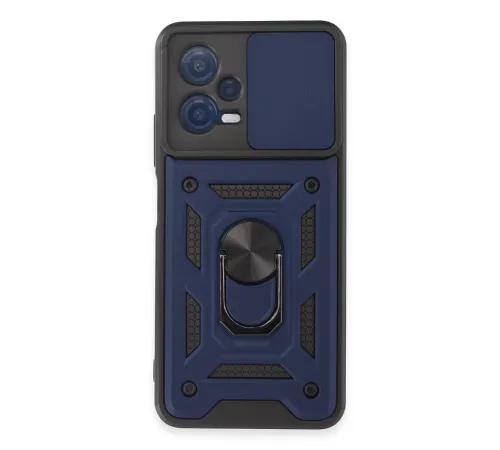 Xiaomi Redmi Note 12 5G Kılıf Pars Lens Yüzüklü Silikon - Lacivert