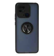 Xiaomi Poco C40 Kılıf Montreal Yüzüklü Silikon Kapak - Siyah