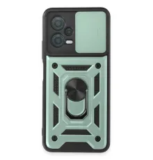 Xiaomi Redmi Note 12 5G Kılıf Pars Lens Yüzüklü Silikon - Yeşil
