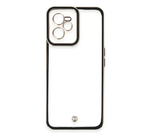 Realme C35 Kılıf Liva Lens Silikon - Siyah