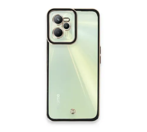 Realme C35 Kılıf Liva Lens Silikon - Siyah