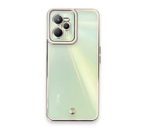 Realme C35 Kılıf Liva Lens Silikon - Beyaz