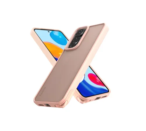 Xiaomi Redmi Note 11 Kılıf Elegant Kapak - Pudra