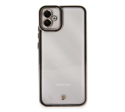 Samsung Galaxy A04E Kılıf Liva Lens Silikon - Siyah